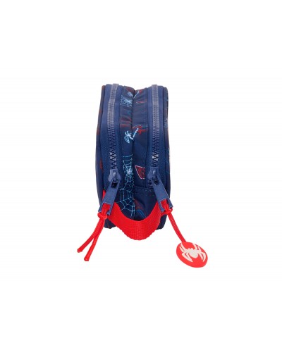 Bolso escolar portatodo safta doble spiderman neon 60x210x80 mm