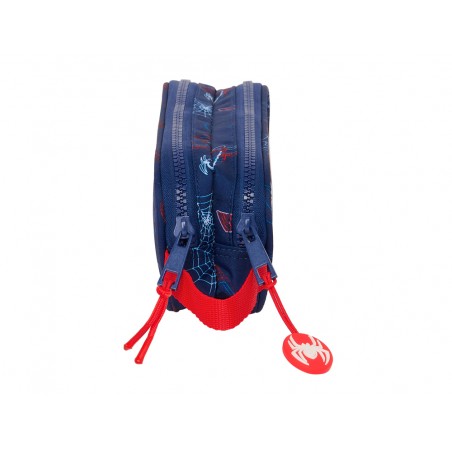 Bolso escolar portatodo safta doble spiderman neon 60x210x80 mm