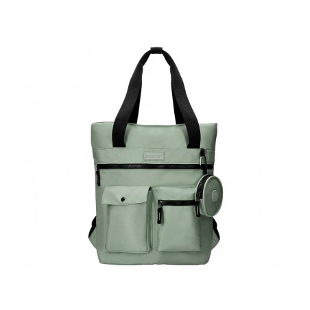 Cartera antartik bolso mochila casual color verde 400x120x390 mm