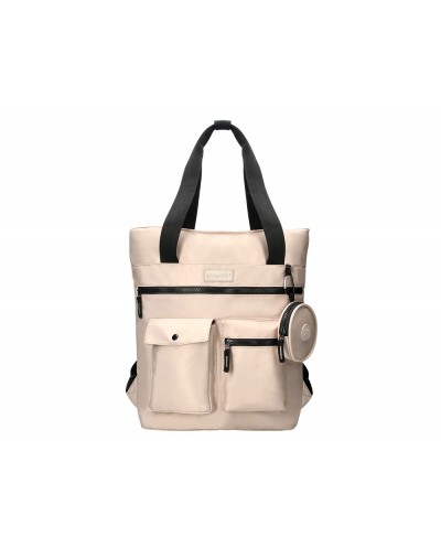 Cartera antartik bolso mochila casual color beige 400x120x390 mm