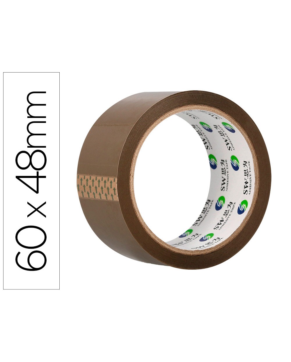 Cinta adhesiva greening polipropileno havana 60 mt x 48 mm para embalaje