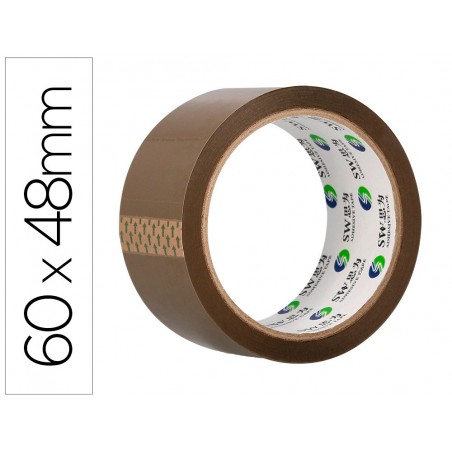 Cinta adhesiva greening polipropileno havana 60 mt x 48 mm para embalaje