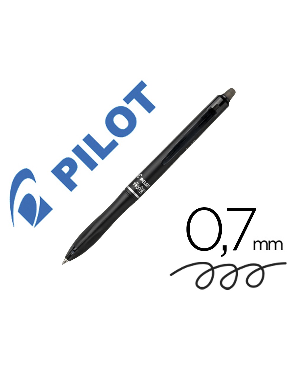 Boligrafo pilot frixion ball plus borrable 07 mm punta media negro