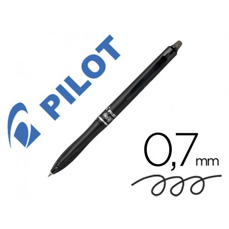 Boligrafo pilot frixion ball plus borrable 07 mm punta media negro