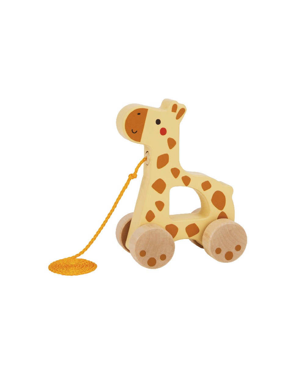 Juego infantil imaginovo madera jirafa para arrastrar con ruedas 12 meses 16x12x54cm