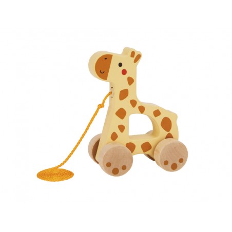 Juego infantil imaginovo madera jirafa para arrastrar con ruedas 12 meses 16x12x54cm