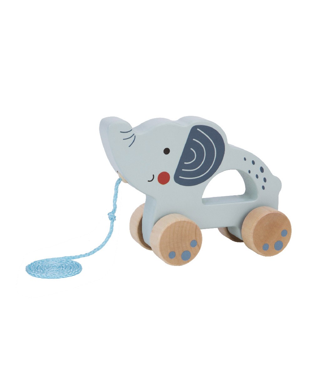 Juego infantil imaginovo madera elefante para arrastrar con ruedas 12 meses 134x10x54cm