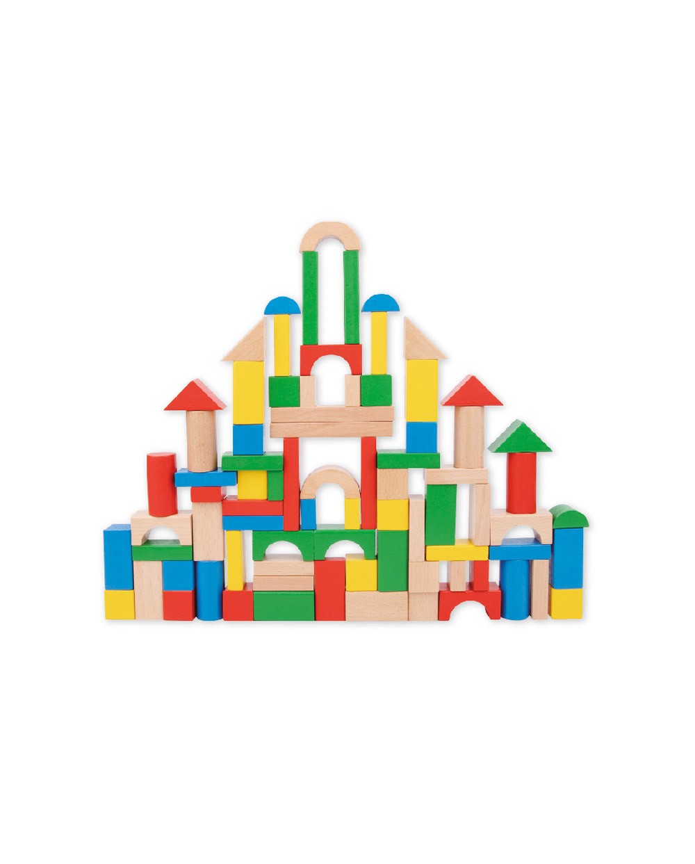 Juego infantil imaginovo madera construccion de bloques 12 meses 100 piezas 29x29x35cm