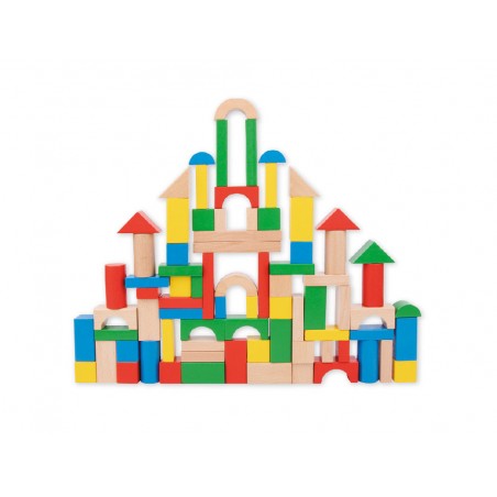 Juego infantil imaginovo madera construccion de bloques 12 meses 100 piezas 29x29x35cm