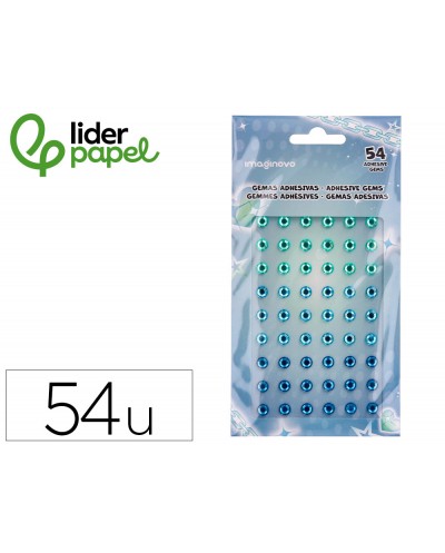 Pegatinas imaginovo gemas verdes y azules brillantes con relieve para todas superficies 190x105 mm en