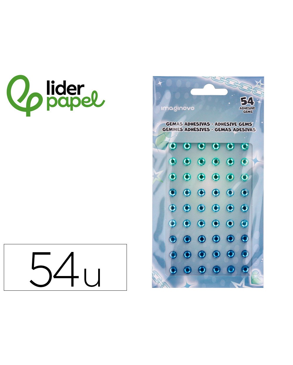 Pegatinas imaginovo gemas verdes y azules brillantes con relieve para todas superficies 190x105 mm en