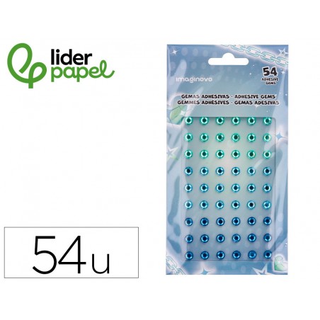 Pegatinas imaginovo gemas verdes y azules brillantes con relieve para todas superficies 190x105 mm en