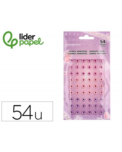 Pegatinas imaginovo gemas rosas y moradas brillantes con relieve para todas superficies 190x105 mm en
