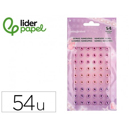 Pegatinas imaginovo gemas rosas y moradas brillantes con relieve para todas superficies 190x105 mm en