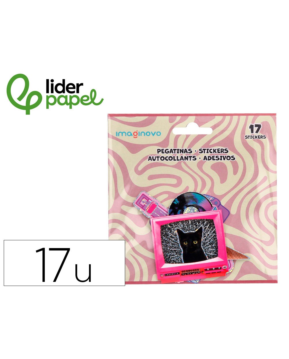 Pegatinas imaginovo retro disenos surtidos para ordenador 145x140 mm en blister