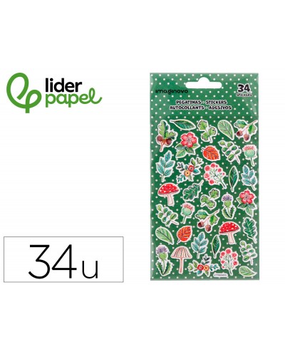Pegatinas imaginovo flores vintage de papel 190x100 mm en blister