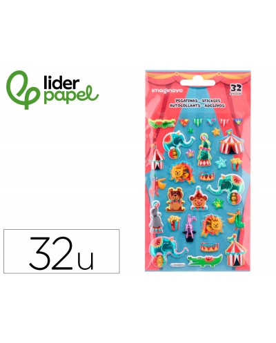 Pegatinas imaginovo kids circo goma eva 190x 05 mm en blister