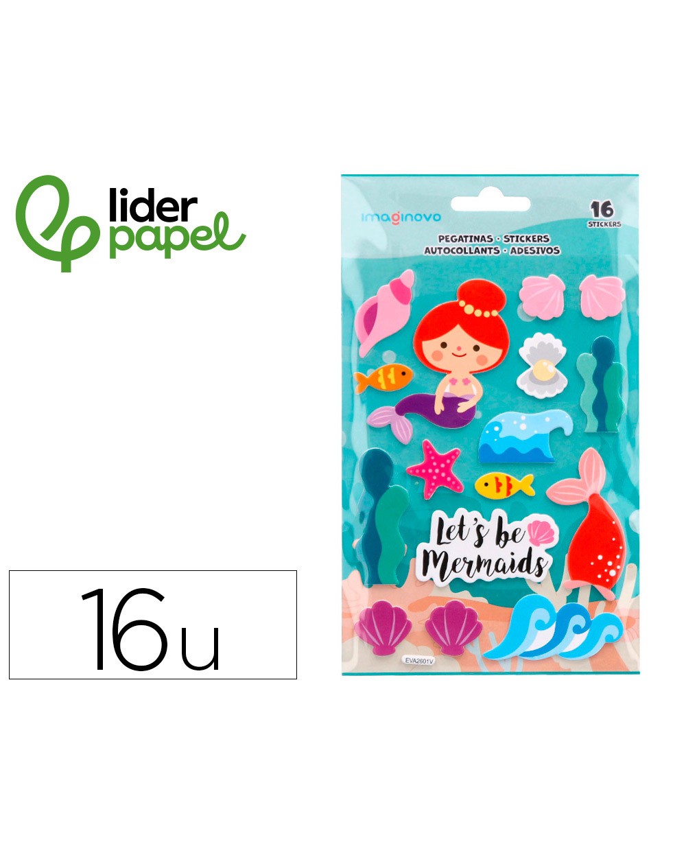 Pegatinas imaginovo sirenas magic dreams con relieve 210x130 mm en blister