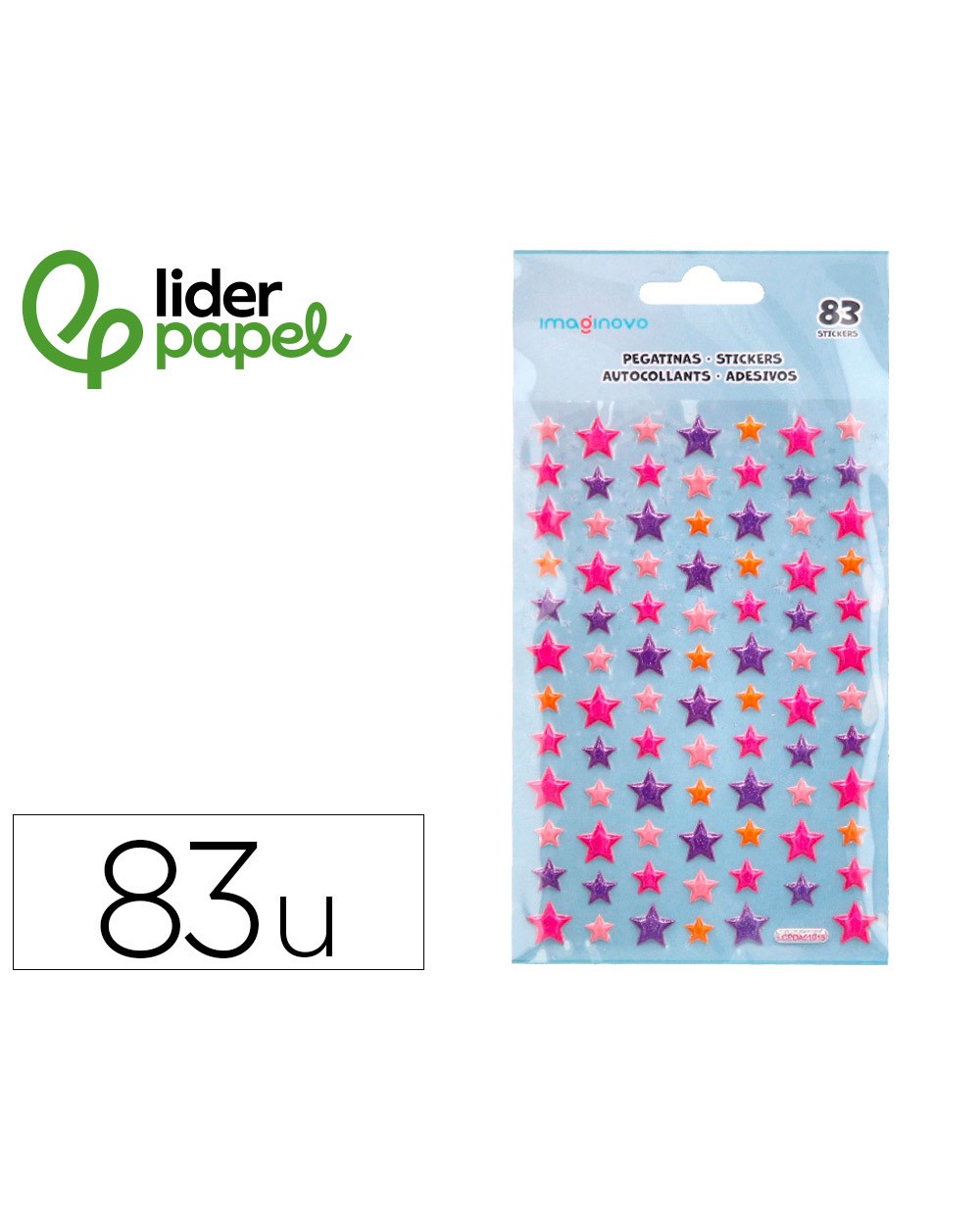 Pegatinas imaginovo estrellas magic dreams con relieve 190x105 mm en blister