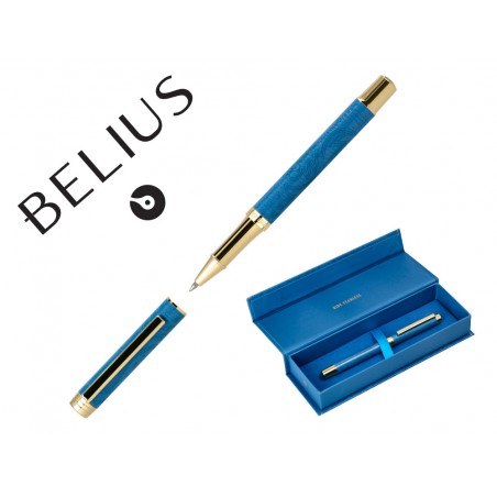 Roller belius wild west aluminio color azul marino dorado tinta color negro caja de diseno