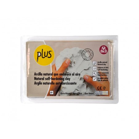 Pasta de modelar sio 2 plus color blanco natural paquete de 1 kg