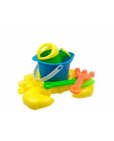 Cubo de playa ao zhi para jugar con la arena set 7 piezas cangrejo