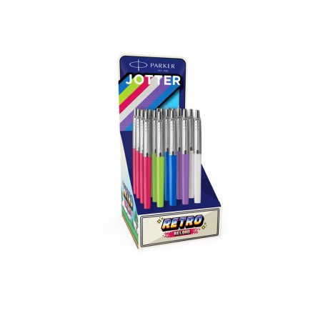 Boligrafo parker jotter original 90 aniversario expositor de 20 unidades colores surtidos