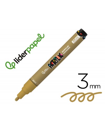 Rotulador liderpapel acrylic base agua todo tipo de superficie punta redonda 3 mm marron claro