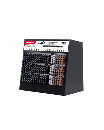 Rotulador uniball pin calibrado micrometrico color negro expositor de 240 unidades