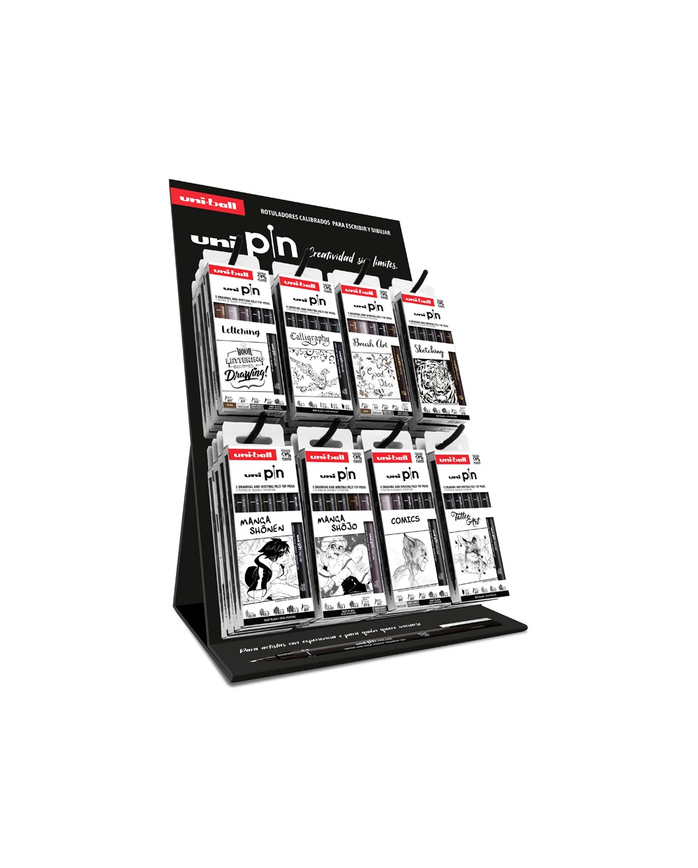 Rotulador uniball pin expositor de 32 blister surtidos
