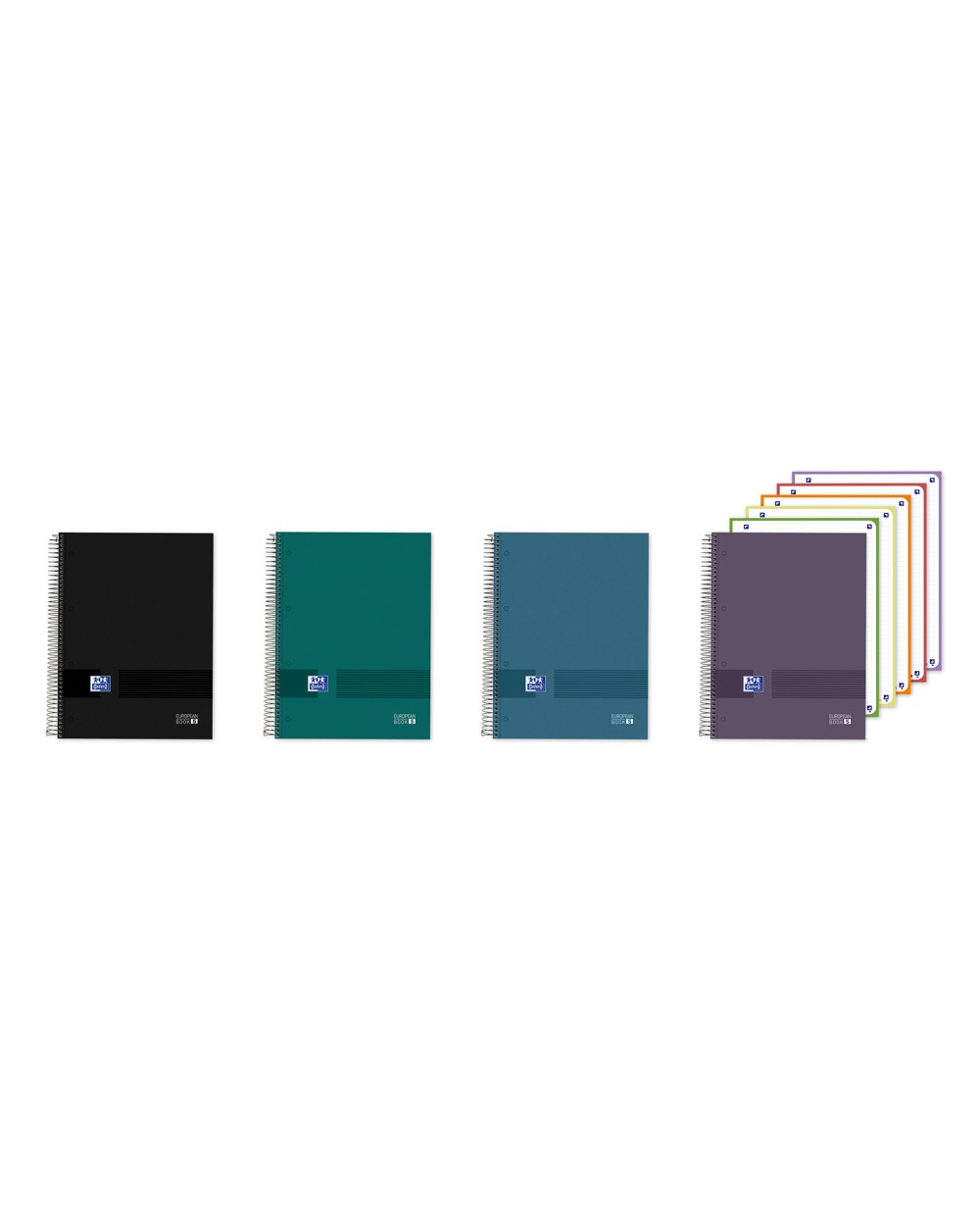 Cuaderno espiral oxford europeanbook multi tapa extradura din a4 120 hojas horizontal
