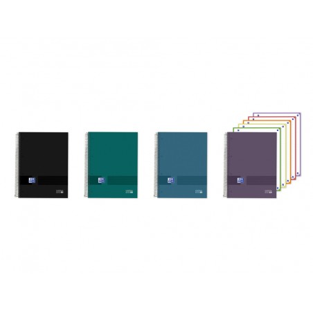 Cuaderno espiral oxford europeanbook multi tapa extradura din a4 120 hojas horizontal