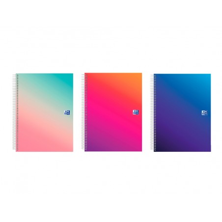 Cuaderno espiral oxford europeanbook 5 tapa extradura din a4 120 hojas horizontal kangoo gradient