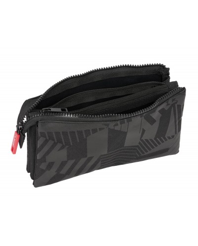 Bolso escolar portatodo safta triple fc barcelona black 30x220x120 mm