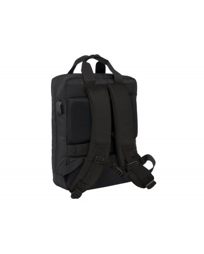 Mochila safta para portatil 133 usb fc barcelona premium black 110x290x390 mm