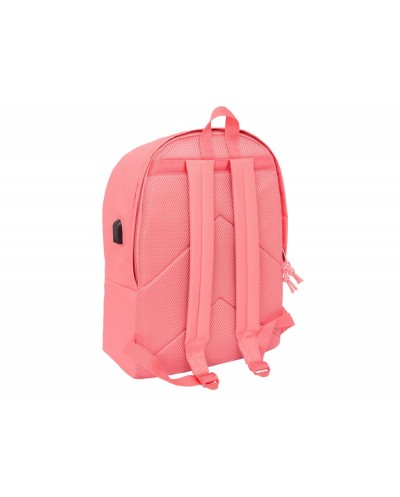 Mochila safta doble para portatil 156usb fc barcelona girl 180x310x440 mm