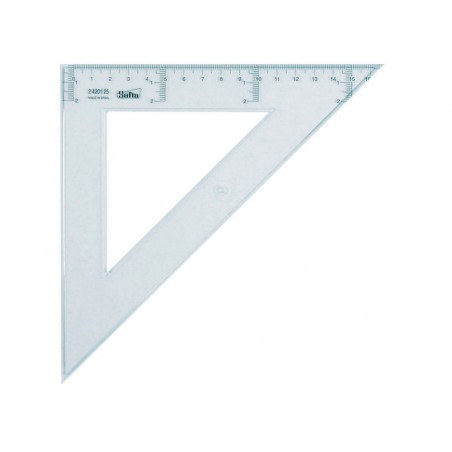 Escuadra transparente 25 cm
