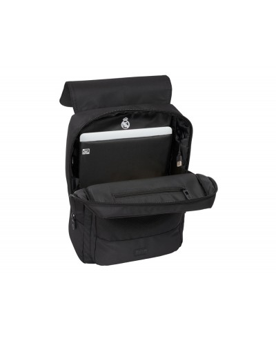 Mochila safta con solapa portatil 133 usb real madrid premium 120x290x390 mm