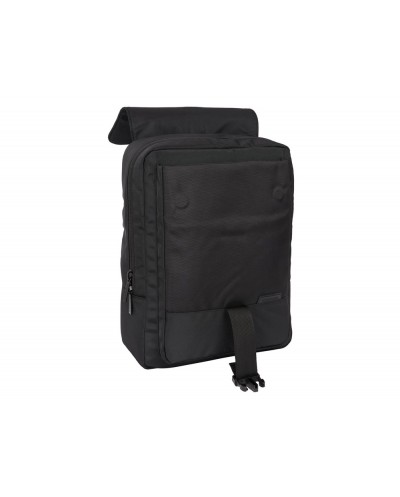Mochila safta con solapa portatil 133 usb fc barcelona premium black 120x290x390 mm