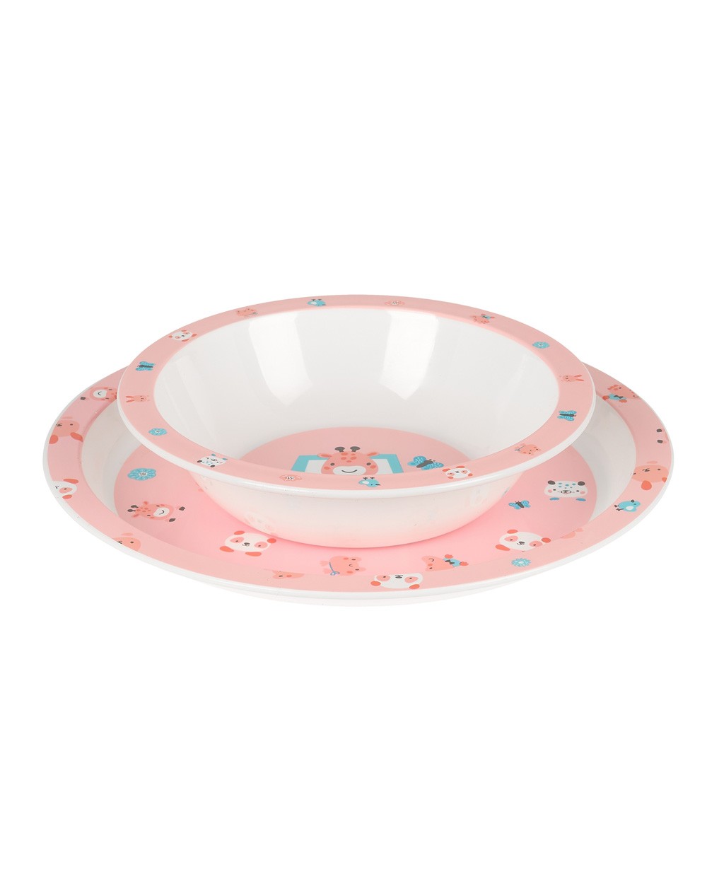 Set de platos cubiertos y vaso safta preescolar 260x260x90 mm
