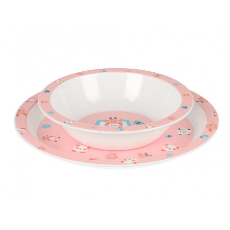 Set de platos cubiertos y vaso safta preescolar 260x260x90 mm