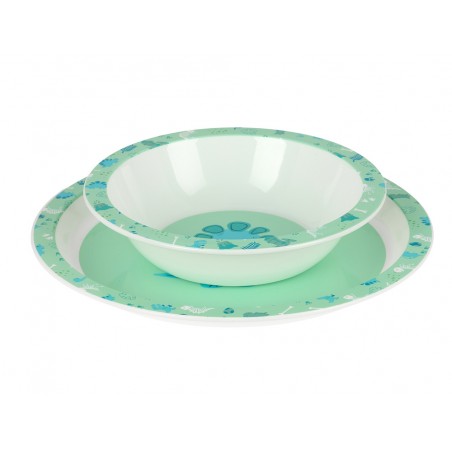 Set de platos cubiertos y vaso safta preescolar 260x260x90 mm