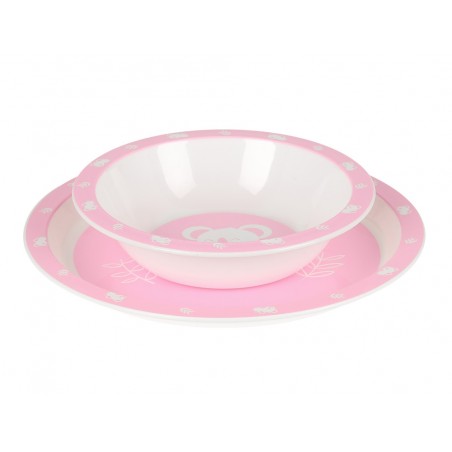 Set de platos cubiertos y vaso safta preescolar 260x260x90 mm