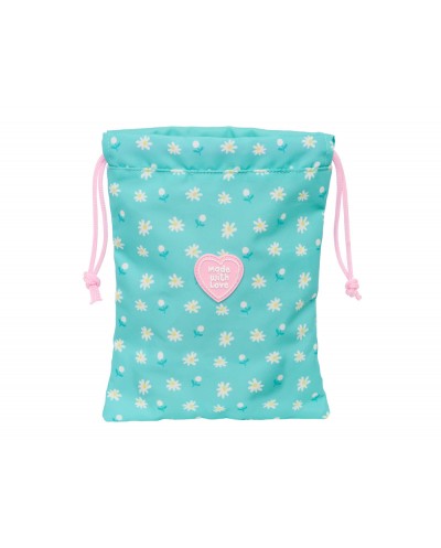 Saquito merienda safta peppa pig pretty flowers 250x200 mm
