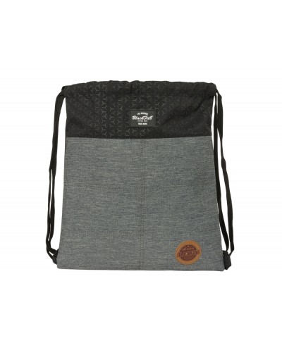 Saco plano safta reciclado blackfit8 old school 400x350x10 mm