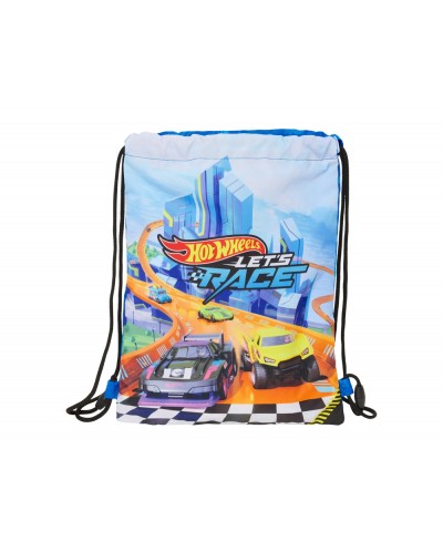Saco plano safta junior hot wheels let s race 340x260x10 mm