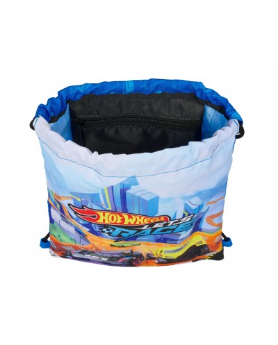 Saco plano safta junior hot wheels let s race 340x260x10 mm
