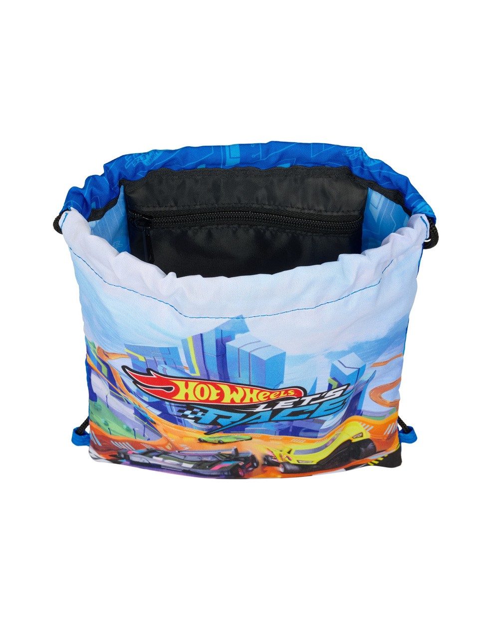 Saco plano safta junior hot wheels let s race 340x260x10 mm