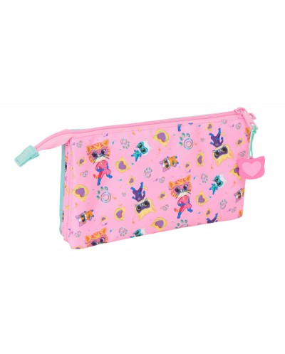Bolso escolar portatodo safta triple superkitties 120x220x30 mm