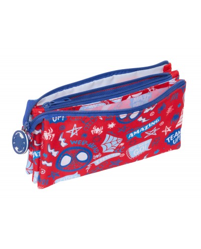Bolso escolar portatodo safta triple spidey rescue 120x220x30 mm